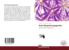 Portada del libro de Anti-Abspaltungsgesetz