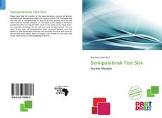 Capa do livro de Semipalatinsk Test Site 