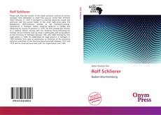 Bookcover of Rolf Schlierer