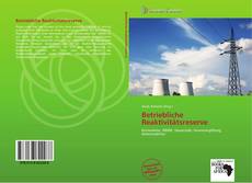 Bookcover of Betriebliche Reaktivitätsreserve