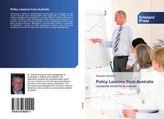 Capa do livro de Policy Lessons from Australia 