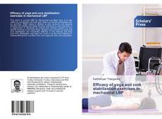 Buchcover von Efficacy of yoga and core stabilization exercises in mechanical LBP