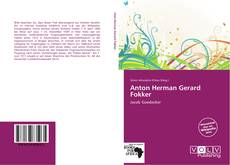 Capa do livro de Anton Herman Gerard Fokker 