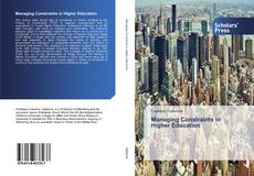 Buchcover von Managing Constraints in Higher Education