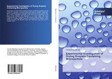 Обложка Experimental Investigation of Drying Droplets Containing Microparticle