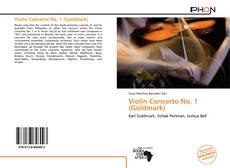 Bookcover of Violin Concerto No. 1 (Goldmark)