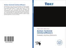 Capa do livro de Anton Schmid (Unteroffizier) 