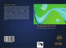 Portada del libro de Performance Per Watt