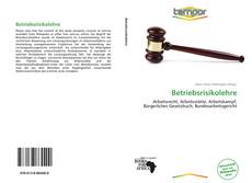 Bookcover of Betriebsrisikolehre