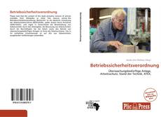 Capa do livro de Betriebssicherheitsverordnung 