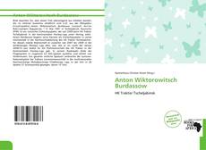 Buchcover von Anton Wiktorowitsch Burdassow