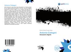 Portada del libro de Antonio Calegari