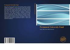 Bookcover of Permanent University Fund