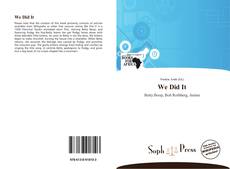 Couverture de We Did It