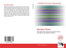 We Don'T Exist kitap kapağı