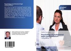 Psychology of professional legal communication的封面