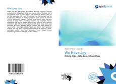 Portada del libro de We Have Joy