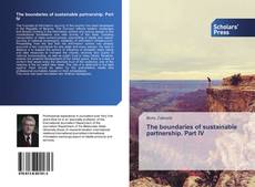 Buchcover von The boundaries of sustainable partnership. Part IV