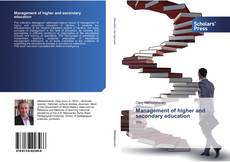 Buchcover von Management of higher and secondary education