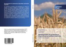 Buchcover von Development of poisonous impurities extraction machine