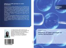 Copertina di Influence of cattle genotype on rumen fermentation