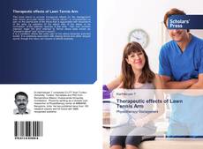 Buchcover von Therapeutic effects of Lawn Tennis Arm