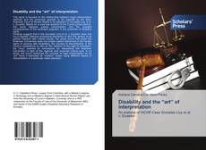 Copertina di Disability and the “art” of interpretation