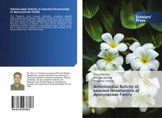 Обложка Antimicrobial Activity of selected Ornamentals of Apocynaceae Family