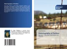 Copertina di Historiography of Partition