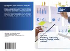 Обложка Reliability and validity statistics in oral health research