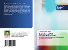 Evaluation of Anti-inflammatory activity kitap kapağı