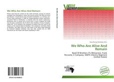 Portada del libro de We Who Are Alive And Remain