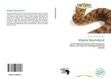 Bookcover of Vipera Kaznakovi