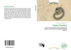 Bookcover of Vipera Pontica