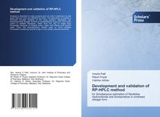 Development and validation of RP-HPLC method kitap kapağı