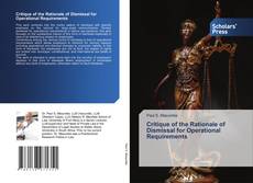 Обложка Critique of the Rationale of Dismissal for Operational Requirements