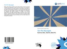 Portada del libro de Vir Pri Nevljah