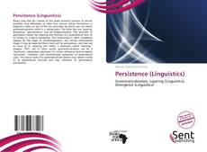 Capa do livro de Persistence (Linguistics) 