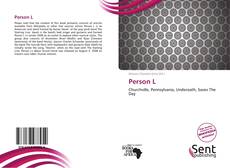 Portada del libro de Person L