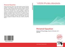 Personal Equation的封面