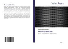 Capa do livro de Personal Identifier 