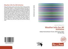 Capa do livro de Weather Info For All Initiative 