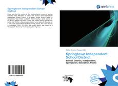 Portada del libro de Springtown Independent School District