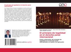 Portada del libro de El principio de legalidad en el derecho penal internacional