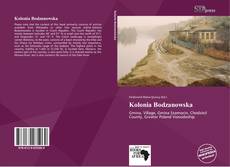 Portada del libro de Kolonia Bodzanowska