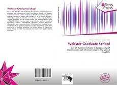 Bookcover of Webster Graduate School