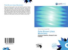 Pete Brown (Jazz Musician) kitap kapağı