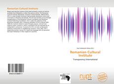 Capa do livro de Romanian Cultural Institute 