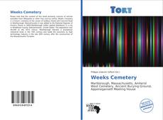 Capa do livro de Weeks Cemetery 