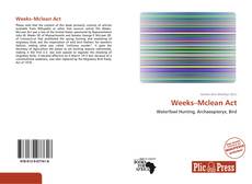 Capa do livro de Weeks–Mclean Act 